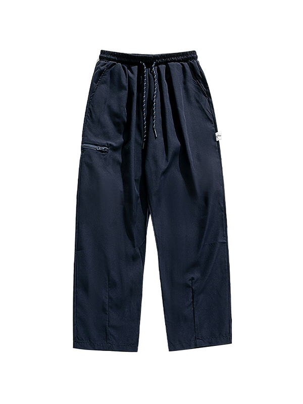 Herrenhose mit seitlichen Reißverschlusstaschen und weitem Bein-4
