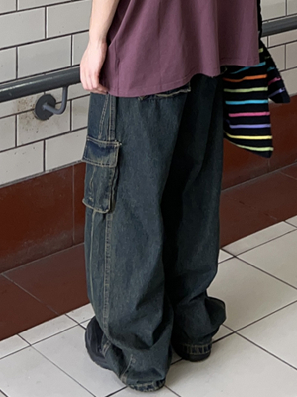 Cargojeans mit unterschiedlichem Taschendesign für Herren-1
