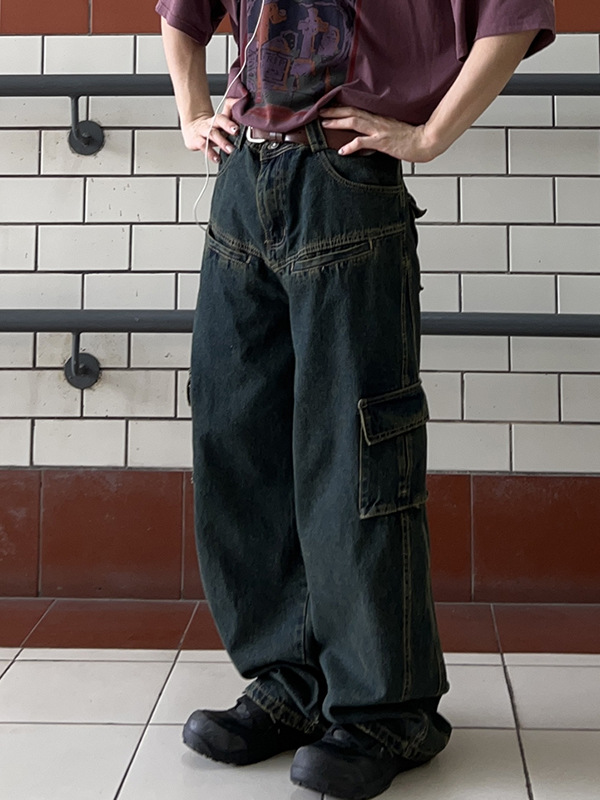 Cargojeans mit unterschiedlichem Taschendesign für Herren-2