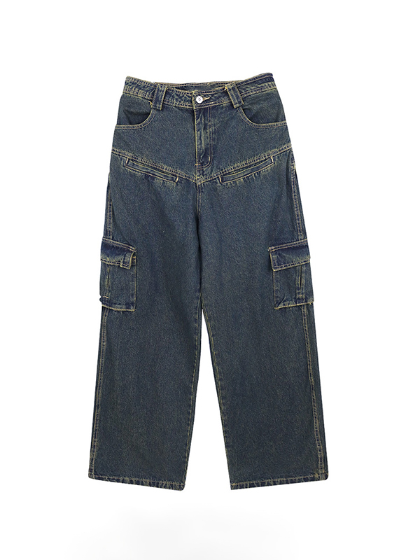 Cargojeans mit unterschiedlichem Taschendesign für Herren-3